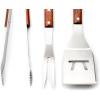 image:imageOutset QB22 Locking Stainless Steel Grill Tongs Extra Long 22 Rosewood HandlesRosewood 3 Piece Tool Set