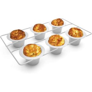 image:imageFox Run NonStick Popover Pan 6 Cup Yorkshire Pudding Pan GreyStainless Steel