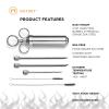 image:imageOutset 76456 Stainless Steel Meat Injector 6piece Set