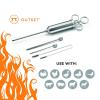 image:imageOutset 76456 Stainless Steel Meat Injector 6piece Set