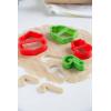 image:imageFox Run Christmas Cookie Cutter Set 4Inch Plastic 4Piece Set Angel Holly Leaf Bell and SnowmanSet of 4  Santa  Bell  Snowman  and Candy Cane