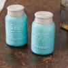 image:imageFox Run Ceramic Mason Jar SampP Shakers Salt and Pepper BlueSalt and Pepper Shakers