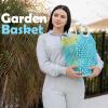 image:imageFox Run Red Garden Harvest Basket with BuiltIn Handles 6 x 14 x 18 Plastic Cleaning Caddy and Laundry ToteBlue