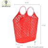 image:imageFox Run Red Garden Harvest Basket with BuiltIn Handles 6 x 14 x 18 Plastic Cleaning Caddy and Laundry ToteRed