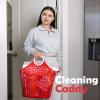 image:imageFox Run Red Garden Harvest Basket with BuiltIn Handles 6 x 14 x 18 Plastic Cleaning Caddy and Laundry ToteRed