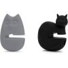 image:imageFox Run Pink Pig Silicone Pot Clip Spoon Rest 225Inches Cooking Utensil Holder6480Owl and Cat  Grey and Black