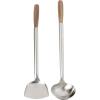 image:imageFox Run Spatula amp Ladle Wok Tool Set 165175 inches Stainless SteelSet of 2  Traditional Handles