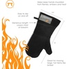 image:imageOutset 76177 Grill Mitt Cotton BlackBlack Leather