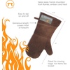 image:imageOutset 76177 Grill Mitt Cotton BlackLeather Grill Mitt