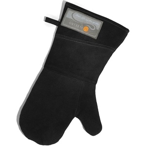 image:imageOutset 76177 Grill Mitt Cotton BlackBlack Leather