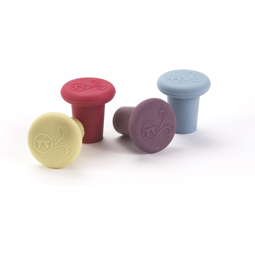 image:imageOutset B229 Silicone Wine Bottle Stoppers Set of 4 AssortedAssorted Colors