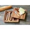image:imageIronwood Gourmet Engraved 05 x 9 x 9 inches MultiUse Circle Serving Board 1942 Wine Barrel 28445E336Cheese Board and Knife Set
