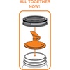 image:imageJarware Oil Cruet Lid for Regular Mouth Mason Jars OrangeOil Cruet
