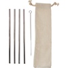 image:imageOutset 76622 Stainless Steel Bent Reusable Straws 1 x 35 x 10 inches MetallicStainless Steel