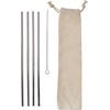 image:imageOutset 76622 Stainless Steel Bent Reusable Straws 1 x 35 x 10 inches MetallicStainless Steel