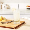 image:imageOutset 76622 Stainless Steel Bent Reusable Straws 1 x 35 x 10 inches MetallicStainless Steel