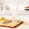 image:imageOutset 76622 Stainless Steel Bent Reusable Straws 1 x 35 x 10 inches MetallicStainless Steel