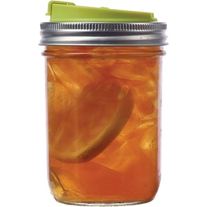 image:imageJarware Drink Orange Lid for RegularMouth Mason Jars  Snap Cover To Prevent Spills  Regular Mouth Mason Jar Sip Lid  Mason Jar Lifestyle  On The Go Drinks  Lid OnlyWide Mouth