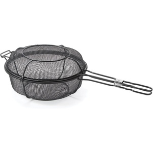 image:imageOutset 76182 Chefs Jumbo Outdoor Grill Basket and Skillet with Removable HandlesChefs Grill Basket