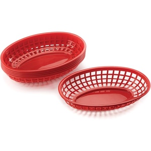 image:imageOutset 76185 Pub Food Baskets Red 625 x 95 x 2 inches Set of 6