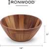 image:imageIronwood Gourmet Acacia Wood Salad Bowl 12 x 7 Madera Fruit amp Salad Bowl12 Large Beehive Salad Bowl