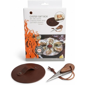 image:imageOutset Oyster Shucking Set Includes Oyster Knife and Leather Hand Guard