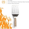 image:imageOutset Jackson Stainless Steel Slotted Grill Spatula Acacia Wood Handle Silver 146x42x16
