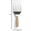 image:imageOutset Jackson Stainless Steel Slotted Grill Spatula Acacia Wood Handle Silver 146x42x16